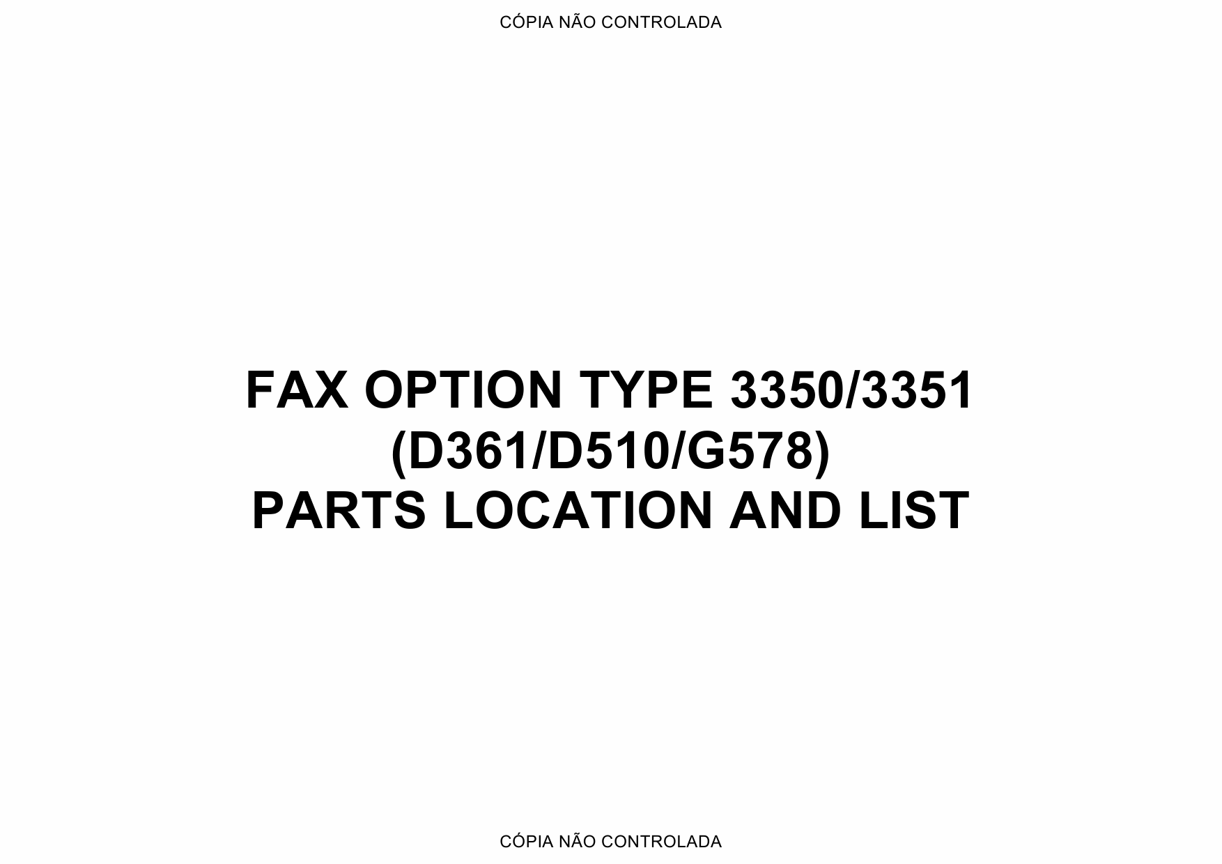 RICOH Options D361 D510 G578 FAX-OPTION-TYPE-3350-3351 Parts Catalog PDF download-1
